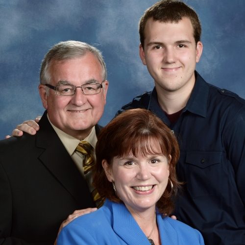 Pastor Dennis, Judith, and Sam Christiansen